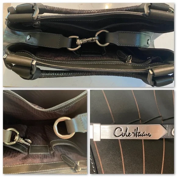 Cole Haan Dark Olive Leather Satchel - Picture 6 of 6